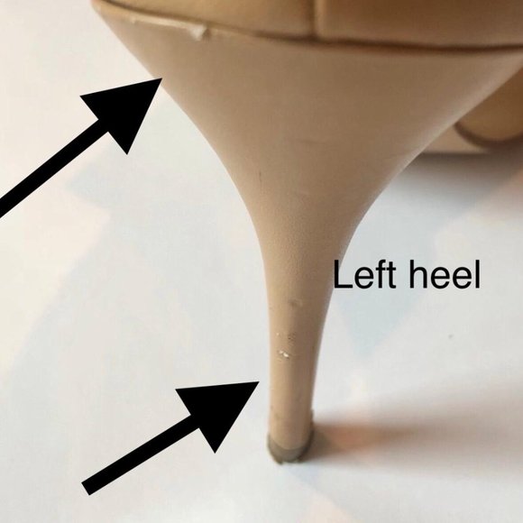 Nine West, Size 7.5M, Women's, Leather Upper, Open Toe Heels, Tan - Picture 8 of 9